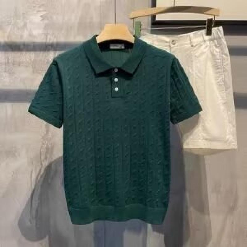 Men's Slim Fit Short-Sleeve Polo Shirt - Middle-Aged Spring/Summer Business Casual Fashion