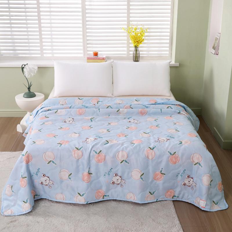 Summer Rabbit Flower Bear Print Air Conditioner Quilt With Gift Box Bedroom For