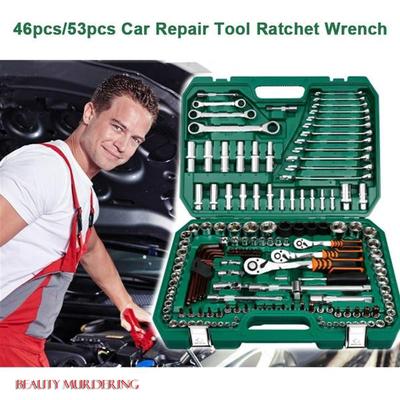 Household Car AUTO Repair Tool Kit Toolbox Storage Case Wrench Screwdriver Hand Tools