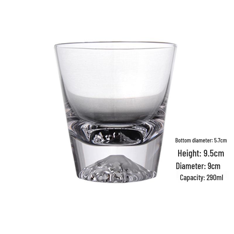 Mt. Fuji Whiskey Glass - Creative Japanese Snow Mountain Cup for Cold Drinks 401-500ml