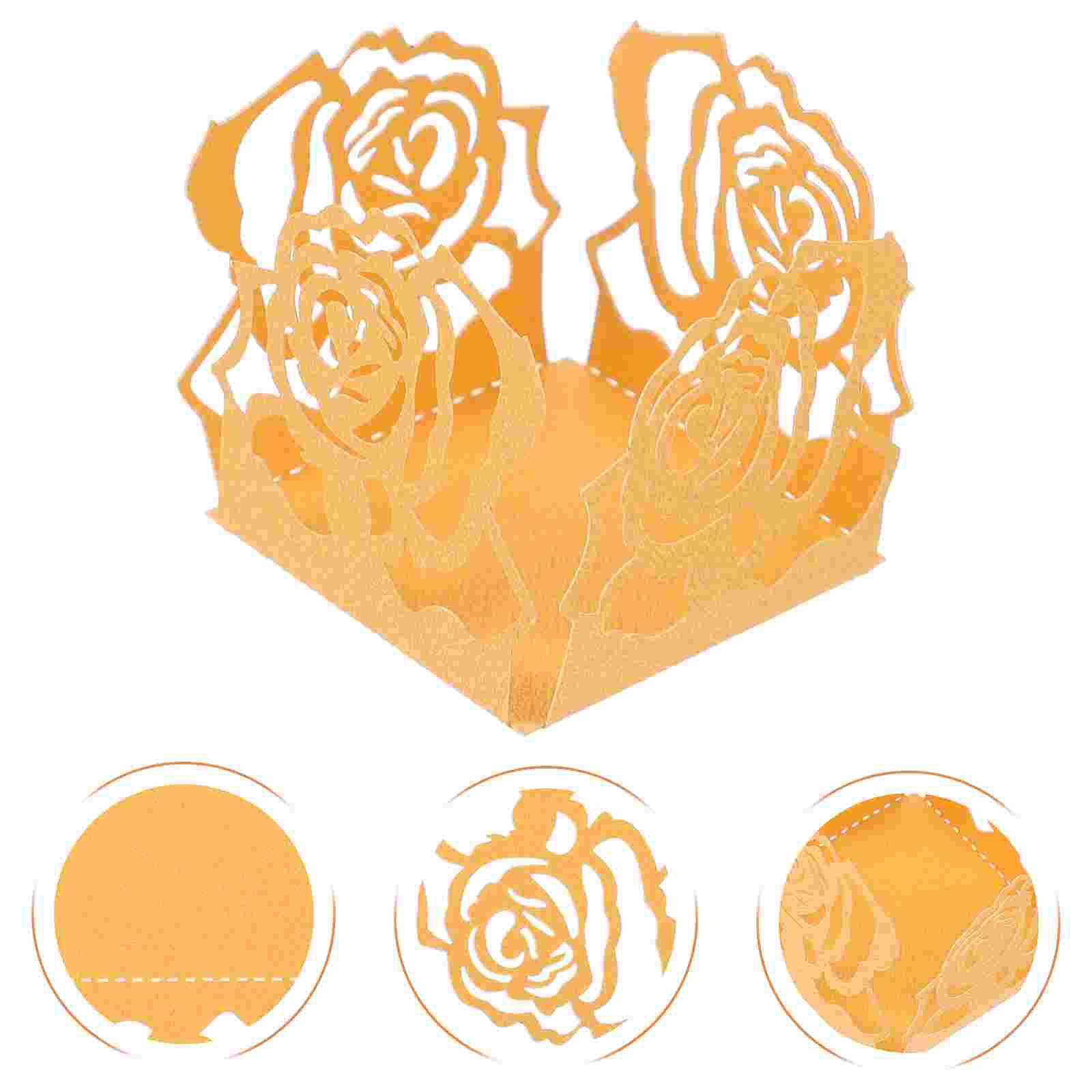 

Поднос для шоколада Бумага для упаковки Хранение Трюфельные стаканчики Упаковочные подкладки Декор стола Для вечеринки золотистый