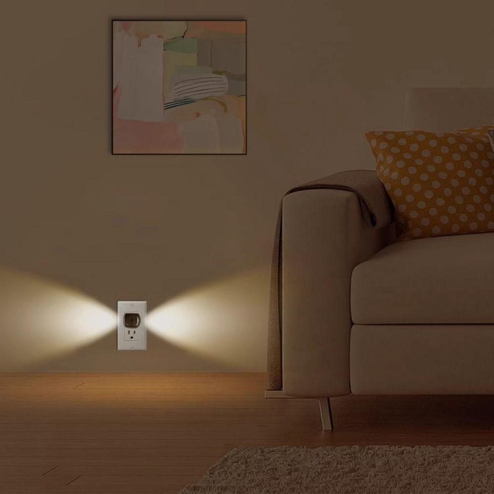Auto Light Sensor Plug-In Wall Lamp Energy Efficient Sensor Night Light  Bedroom Night Lighting