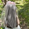 Flowing Bow Veil Hair Hoop Polyester Bridal Tulle Fashion Girls Head Gauze  Party Cosplay
