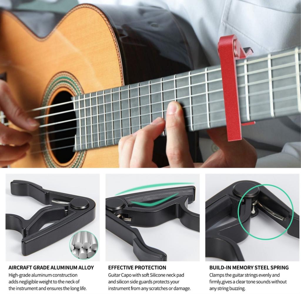 Miwayer High Quality Aluminium Alloy Guitar Capo for 6 String Guitar Alloy Metal Universal Multifunction Capo