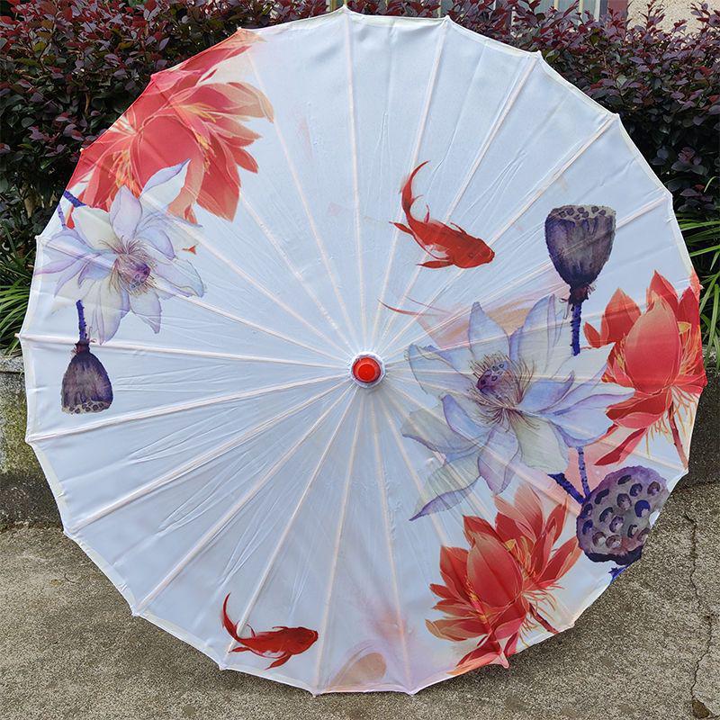 Retro Parasol Olejowy w Stylu Chińskim - Wodoodporny, Ochrona Przed Słońcem, Dekoracja Taneczna i Cheongsam