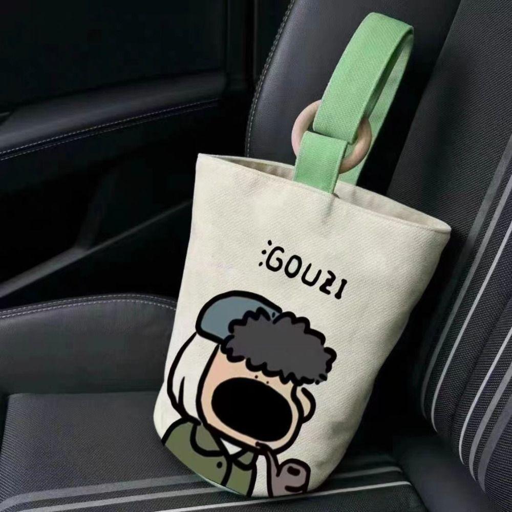 

Portable Bucket Bag Cartoon Printed Tote Bag Fashion Handbag
