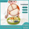 Silicone Two-Color Suction Plate and Bowl for Kids