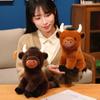 Heiß 1 Stück 27cm Niedliches Hochlandrind Plüschtier Lebensechtes Rind Stofftierpuppe Klassisches Geschenk für Kinder Ranch Souvenirs