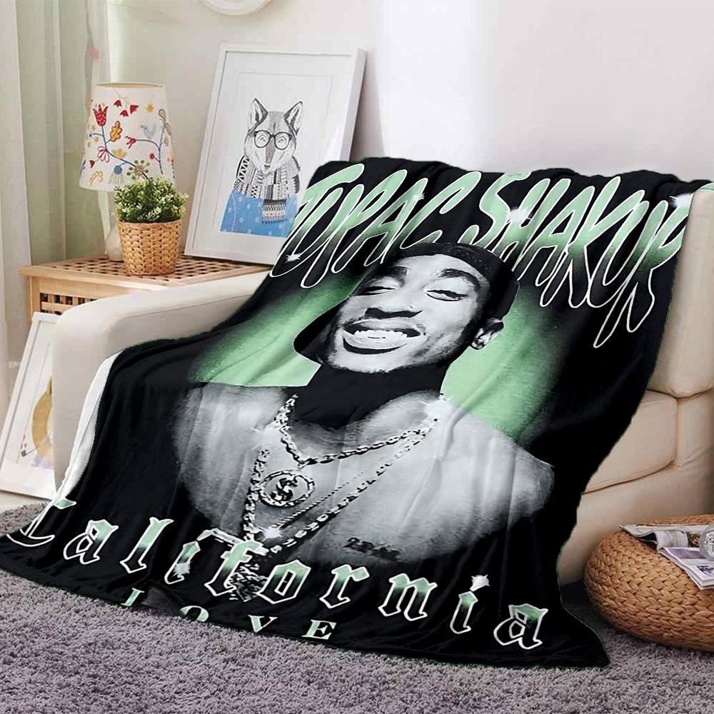 

1pc Tupac Shakur California Love Soft Flannel All-Season Throw for Home, Office, Outdoor UseDurable Comfort 100533 80cmx120cm(31inx47in)