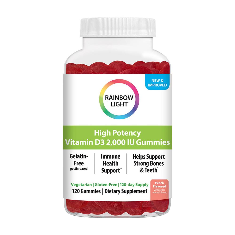 

High Potency Vitamin D3 2000 IU Gummies Peach Flavored, 120 Gummies