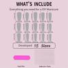 3D Three-dimensional Wearable Nails Pink Gradient Flower Polka Dot Manicure French Shell Dot Diamond Wearable Nails