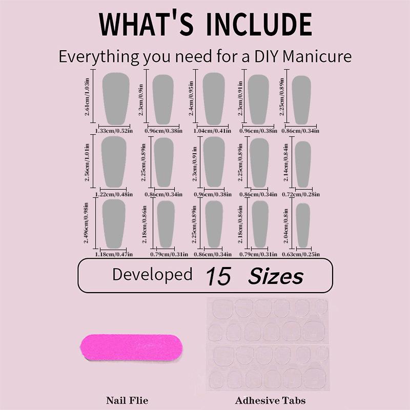 3D Three-dimensional Wearable Nails Pink Gradient Flower Polka Dot Manicure French Shell Dot Diamond Wearable Nails