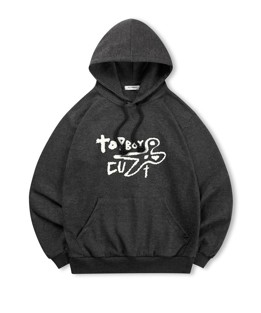 Top Boy [Non-Fleece Or Fleece-Lined] Caesars Print Hooded Sweatshirt (Type B)