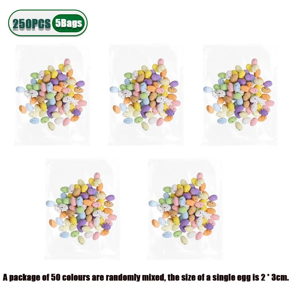 50-500PCS Easter Mini Eggs Colorful Foam Eggs  Artificial Bird Eggs Foam Eggs Decoration  Easter Spring Party Basket Stuffers