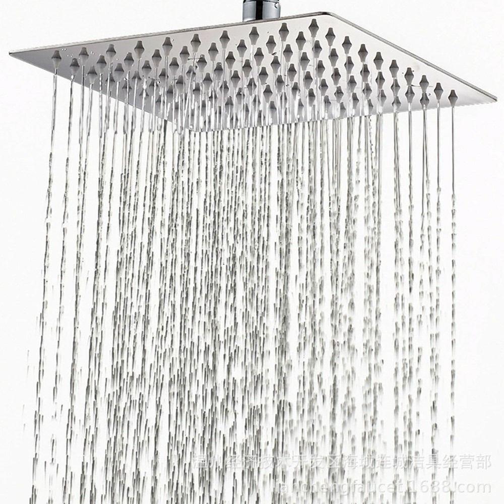 6/8/10 Inch Waterfall Shower Heads Ultra-Thin Stainless Steel Rainfall Shower Head High Pressure High Flow
