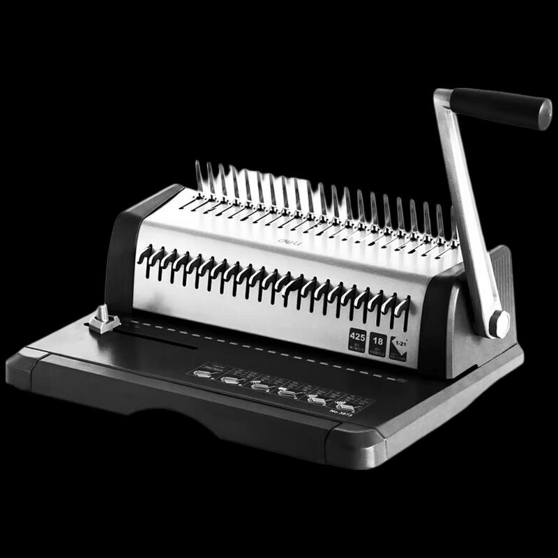 Deli 3873 Manual 21-Hole Comb Binding Machine CN plug (adapter included)