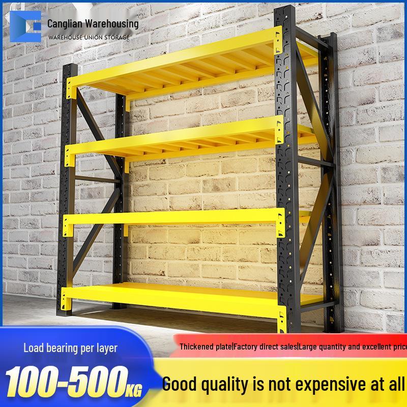 Heavy-Duty Industrial Warehouse Storage Racks - Reinforced Multi-Layer Shelves for Express Goods