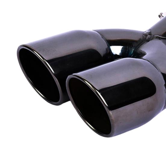 Exhaust Pipe Double Outlet Exquisite Workmanship Stainless Steel Curved Exhaust Pipe Tail Muffler Tip for Car