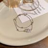 Korean Style Double Layered Hollow Star Bracelets for Women Girls Sweet Cute Fine Chain Bracelets Daily Wear Jewelry Accessories