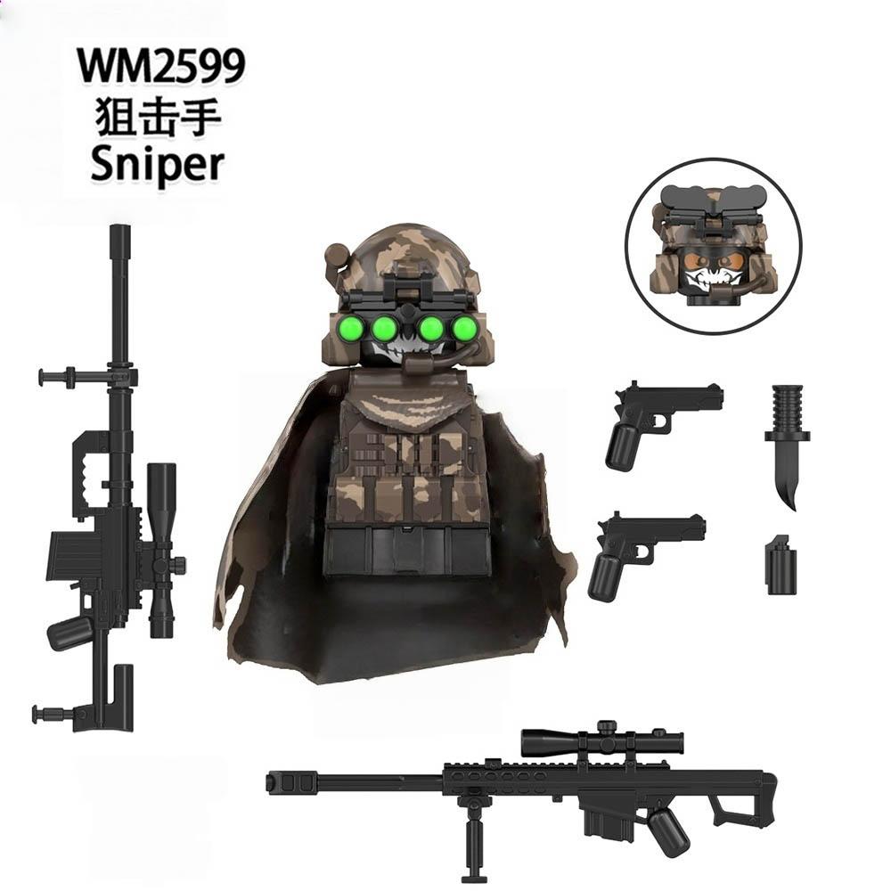 WM6147 WM6168 Vojenská série SWAT Speciální jednotky Stavebnice Komando Voják Městská policie Čepice Mini Akční figurka Hračky