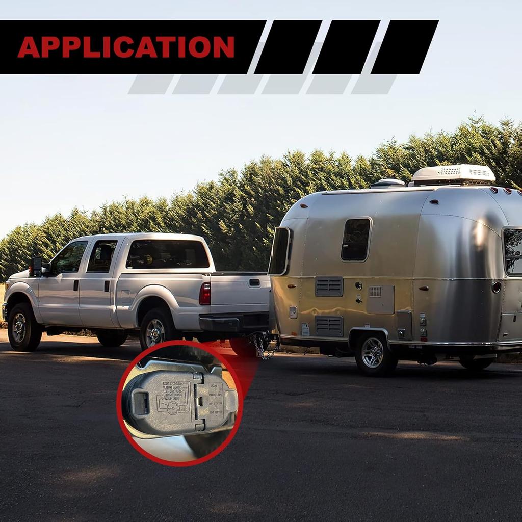 7 Way Trailer Tow Hitch Wiring Plug Receptacle Connector Harness Tallation Kit USCAR Multi-Tow Pickups