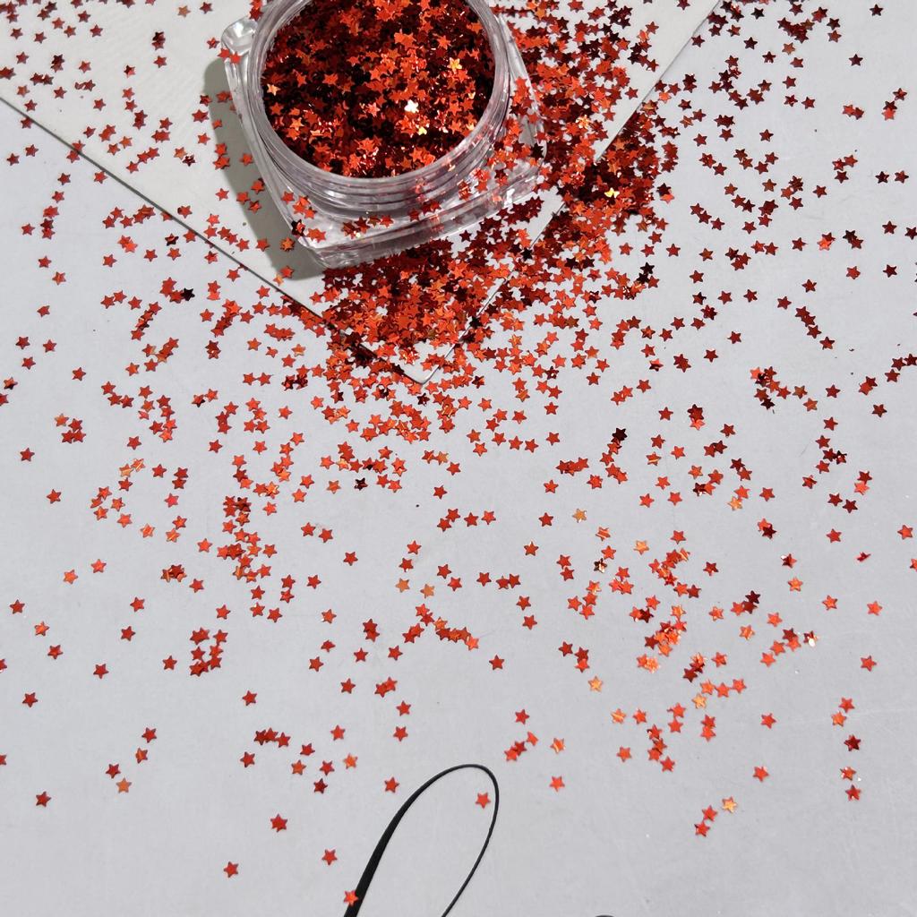 1mm Iridescent Star Nail Art Sequins - DIY Decorations