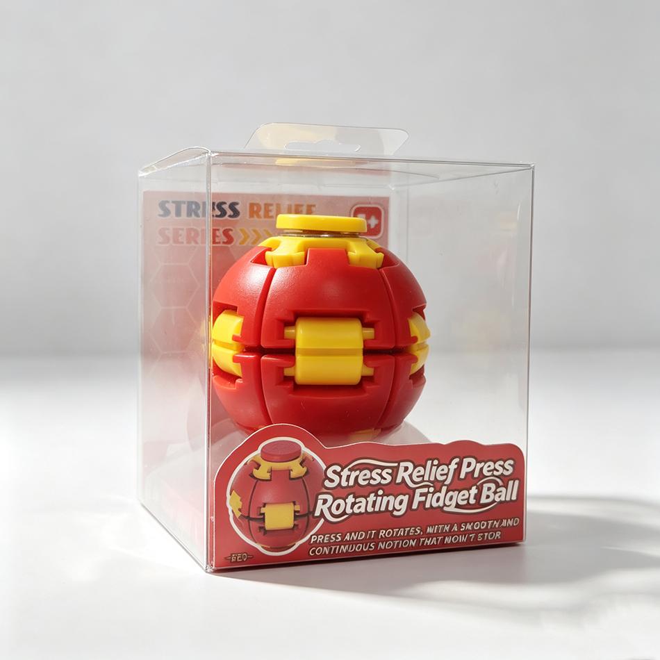 New Upgrade Press Spin Transform Fidget Ball 3D Printed Fingertip Gear Gyro Stress Relief Sensory Desktop Decor Novelty Ornament