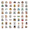 112 Cartoon Animal Reading Book Reading Text-On-Video Creative Stickers