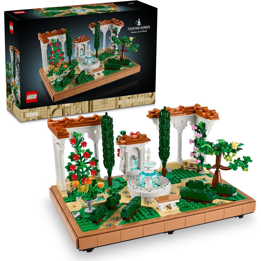 

LEGO Icons Fountain Garden Building Set 10359 Toy for Kids and Adults Home Decor Gift for Birthdays Mother s Day Father s Day