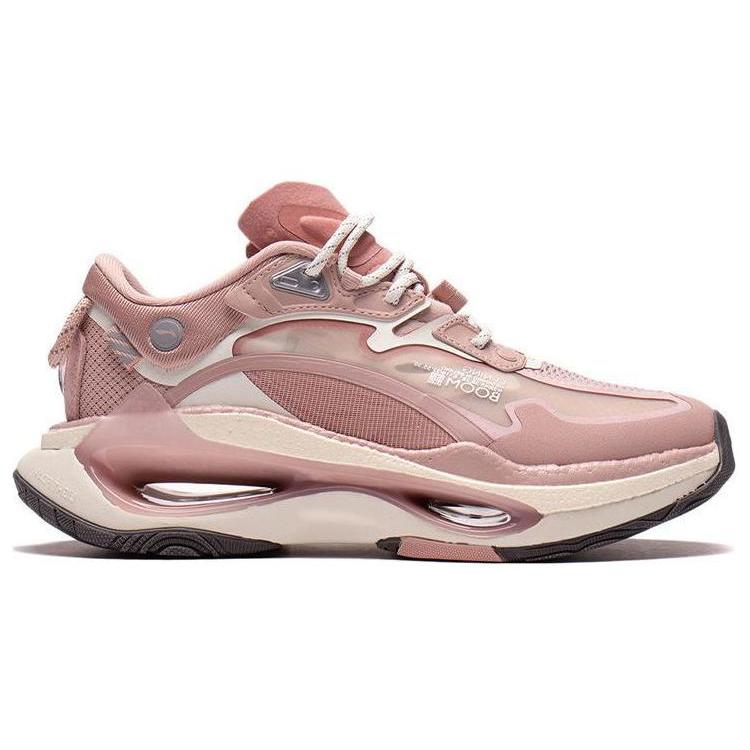 New LiNing Infinity Cushioning Anti Slip And Wear Resistant Rebound Low Top Sports Casual Shoes Women's Pink