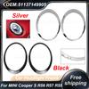 Gloss Black/Silver Plated Car Headlight Frame 51137149905 For MINI Cooper S R55 R56 R57 R58 Clubman 2007-2015 51137149906