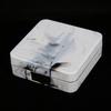 Portable Marble Surface Mirror Square Soaking Contact Lens Case Golden