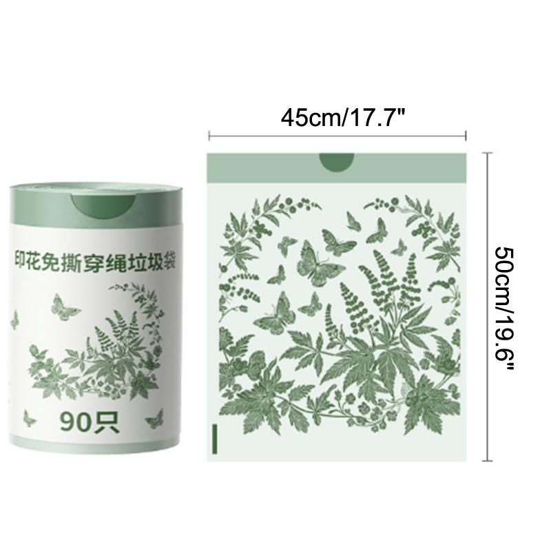 Sac Poubelle Épais Imprimé Portable Dessin Animé Maison Cuisine Salle de Bain Jetable Cordon Coulissant