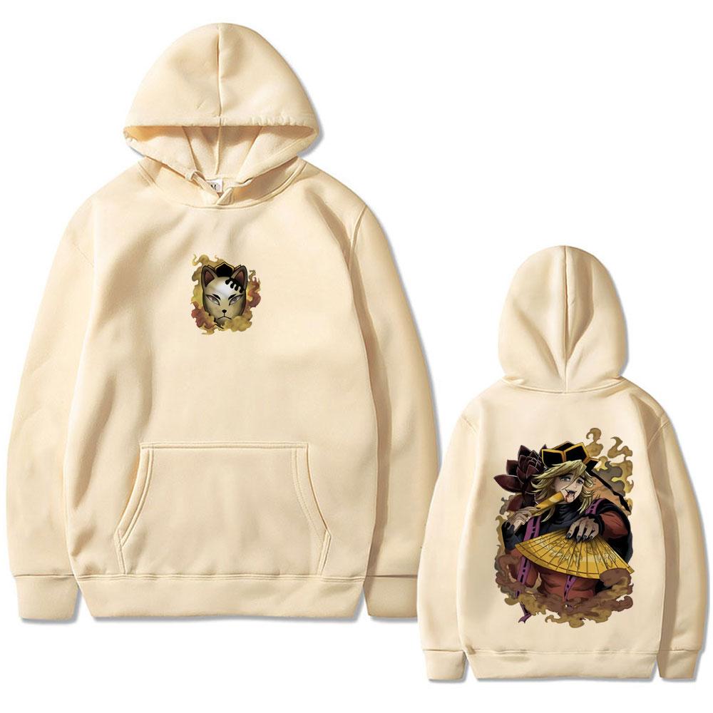 Anime Demon Slayer Douma Graphic Hoodie Men Women Cartoon Fashion Oversized Pullover Hoodies Male Casual Fleece Tracksuit