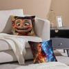 Chinese Anim Nezha Cushion Cover Throw Pillow Cover Hidden Button Durable Polyester Chair Cushion