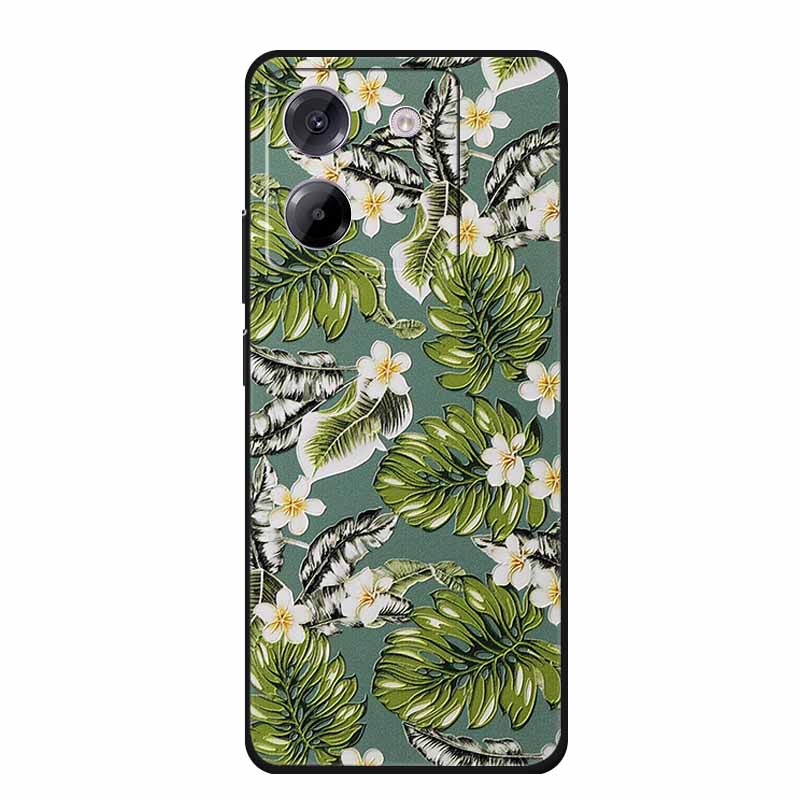 3D Emboss Case For POCO M7 Pro 5G Phone Case Relief Flowers Black Silicone Soft Back Cover For Xiaomi Poco M7 Pro Case Coque Bag