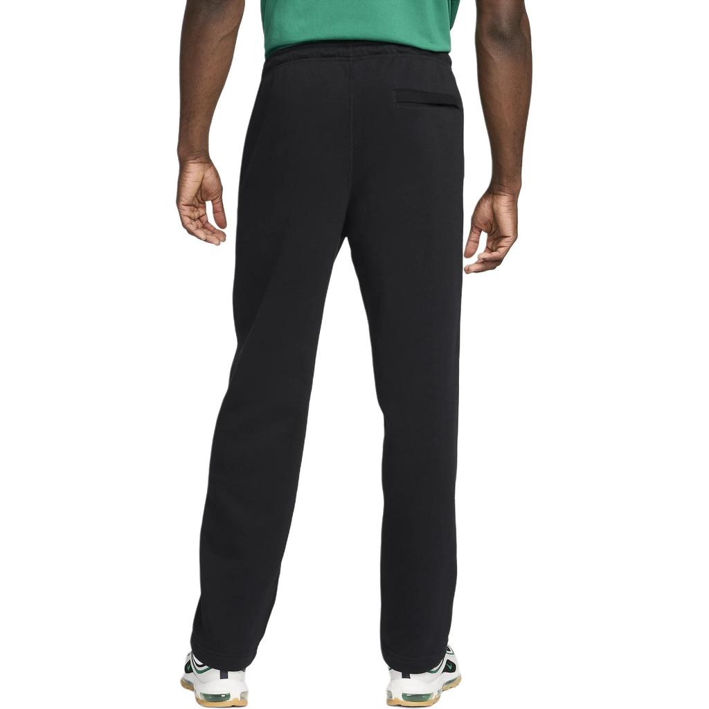 Nike Club Fleece Logo Print Comfortable Straight Leg Knit Sweatpants Men Bottoms Black FZ0775-010