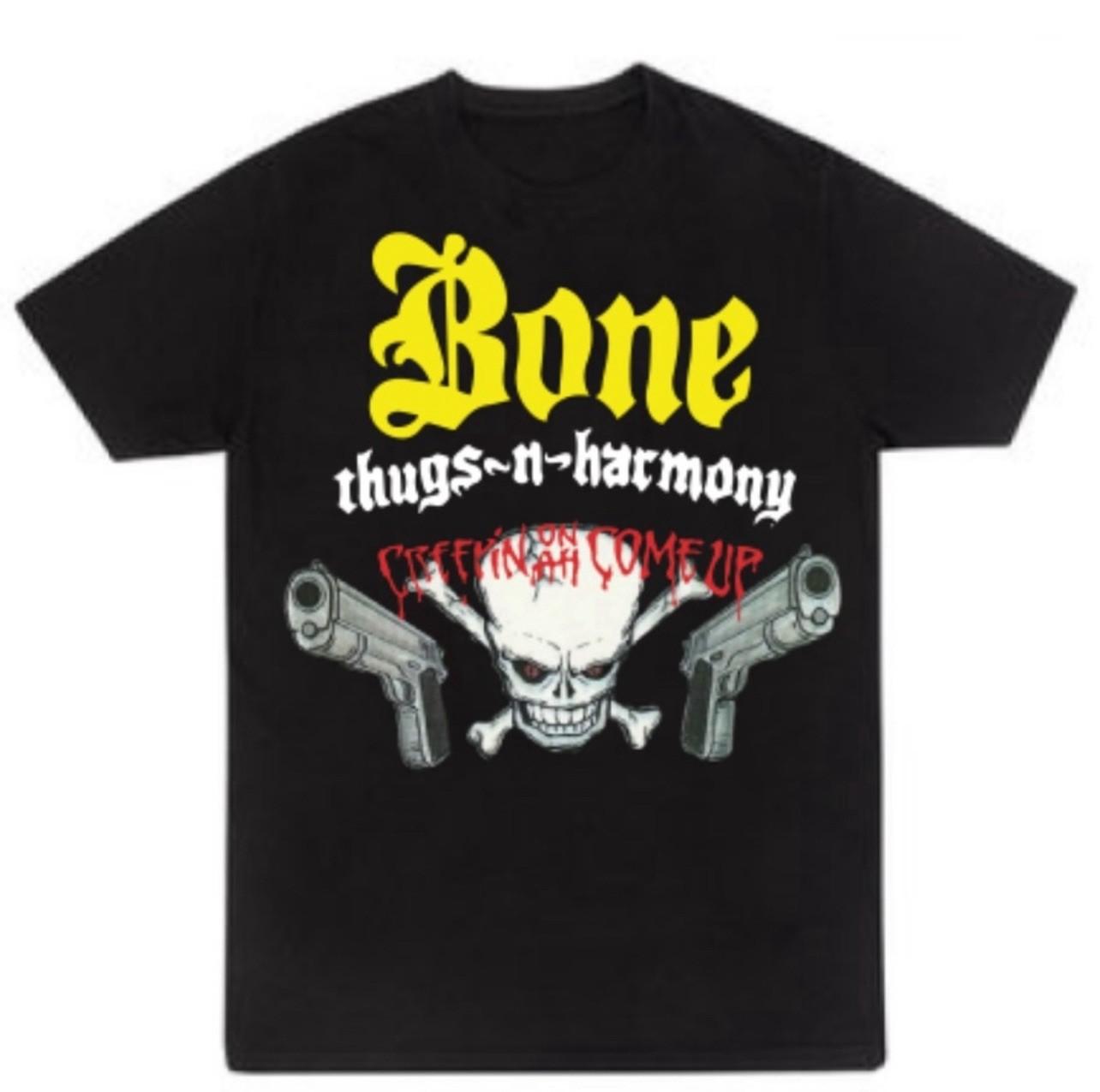 Bone Thugs N Harmony Creapin On A Come Up Skull & G**** T-shirt Black Tee S разноцветный