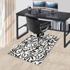 1PC Floral Pattern Non-Slip Floor Carpet Compatible for Office&Living Room&Dining room - Flat-Weave Machine- Soft & Pattern-E308