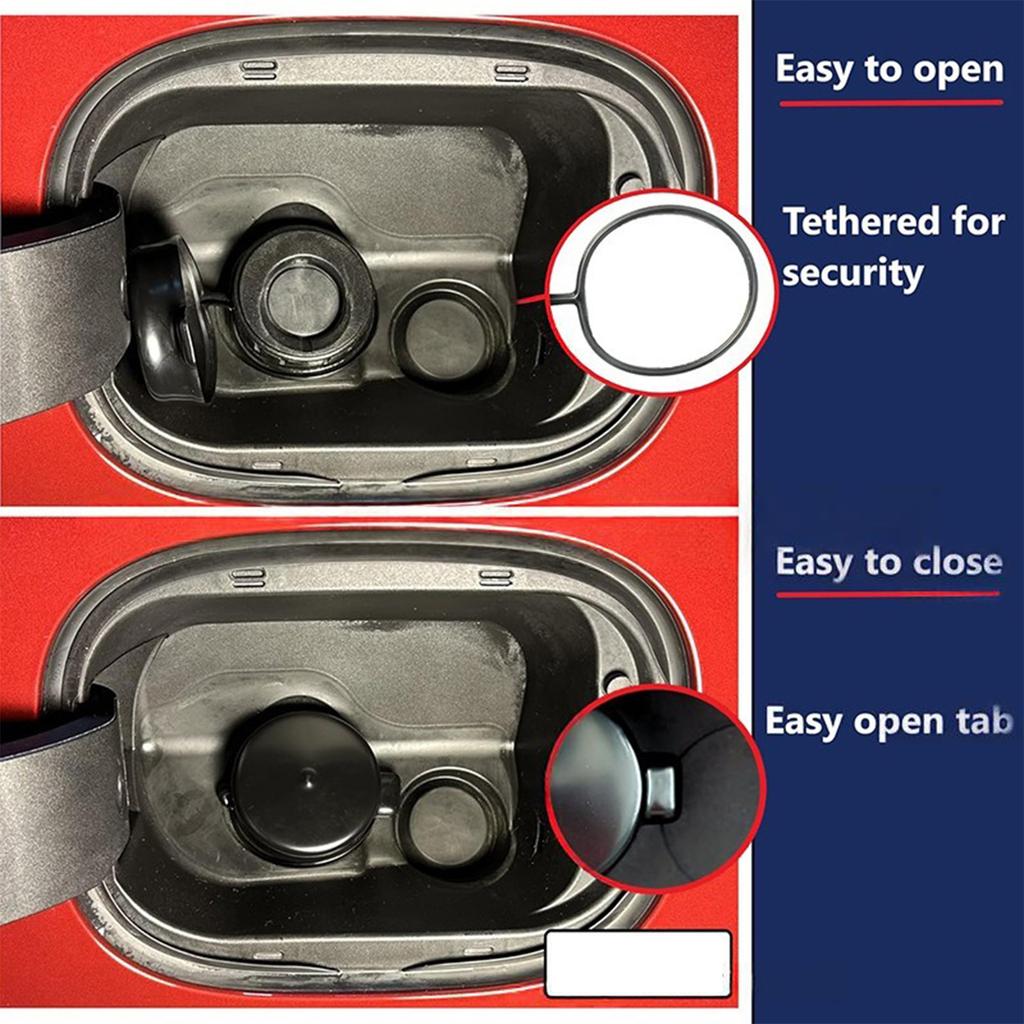 American Produced Capless Gas Caps Shielding 2.375 Inch Diameter Dust Waterproof Fuel Funnel & Cover for Multiple Vehicles