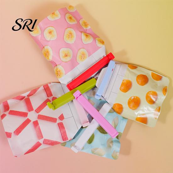 Food Freshness Clips 5Pcs Bag Sealing with Silicone Seal Reusable Airtight Snack Clip Clamps for Chips Snacks Tea Leaves Kitchen Storage Organizer