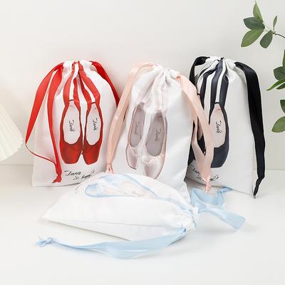Pink Ballet Dance Bags Girls Ballet Sports Dance Pouch Drawstring Dance Backpack Women Ballet Organizer Package
