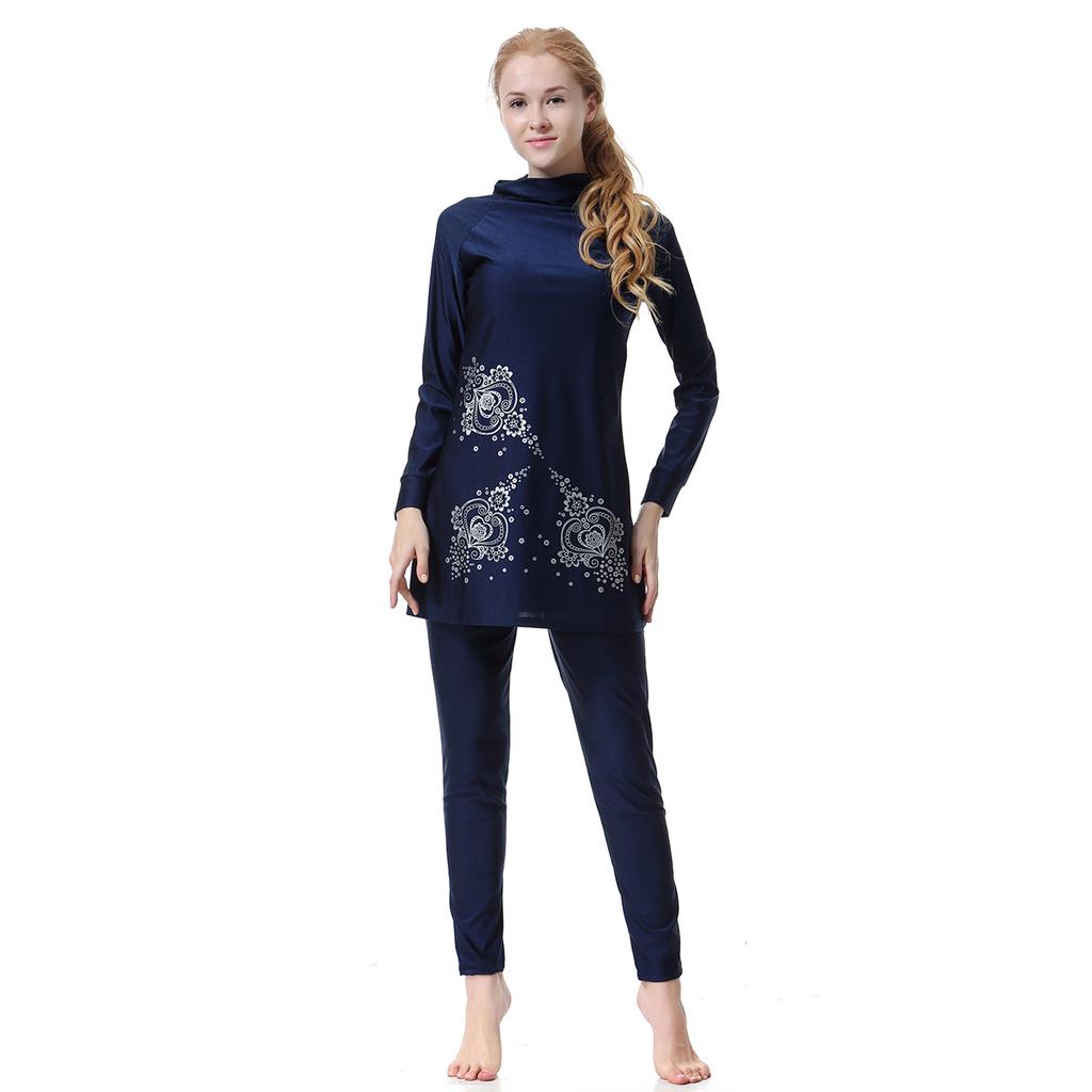 Women Muslim Swimwear Full Coverage  Comfortable Swimming Suit Highly Elastic  Muslim Bathing Suit With Cap Plus Size
