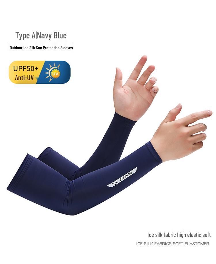 Unisex Rękawki na Pół Palca z Jedwabiu Lodowego z Ochroną UV - Oddychające, Nylonowe Rękawki na Ręce do Sportów na Świeżym Powietrzu i Jazdy