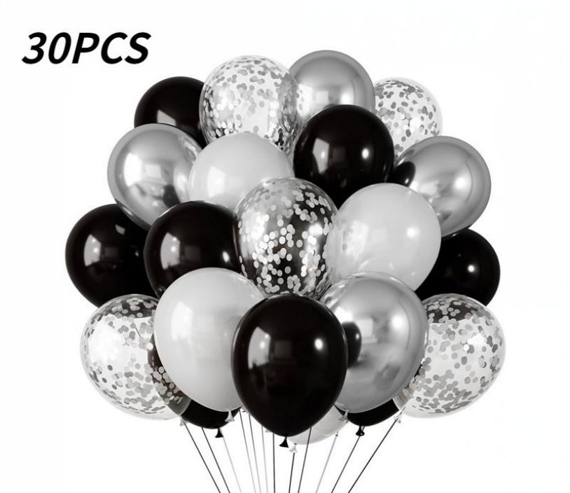 30pcs 10 Inch Multi-color Latex Balloons Set for Birthday Wedding Engagement Anniversary Bachelorette Bridal Shower Decoration