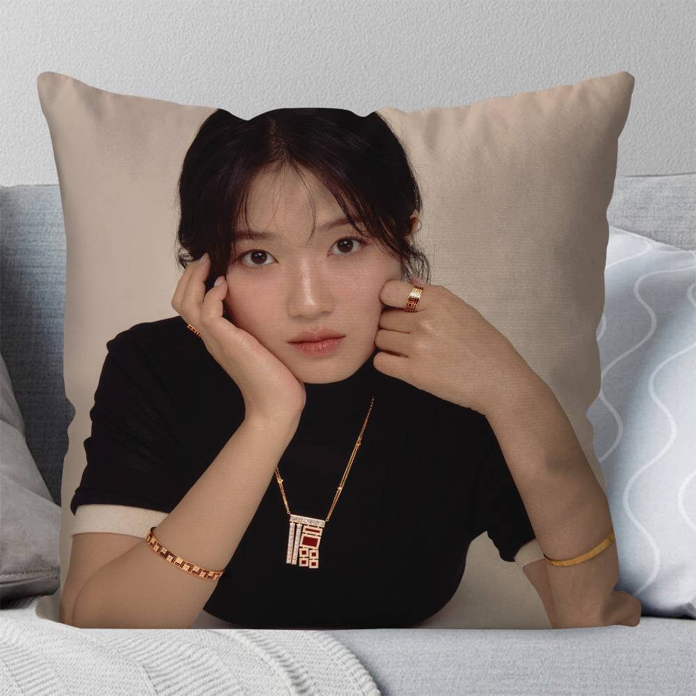 Korean Celebrity KKim Hye Yoon Pillow Case Fashion Square Pillowcase Bedroom Sofa Room Ins Decoration Leisure