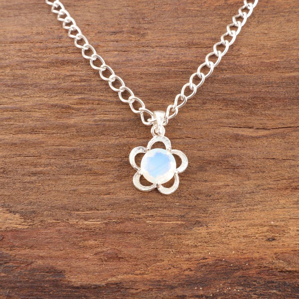 Milky Opal 925 Solid Sterling Silver Pendant, Handmade Gemstone Pendant Jewelry, Gifts For Wife Brand New Pendant