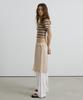 Obeodyupeulleeo Stripe Crop T-Shirt_Melange Gray