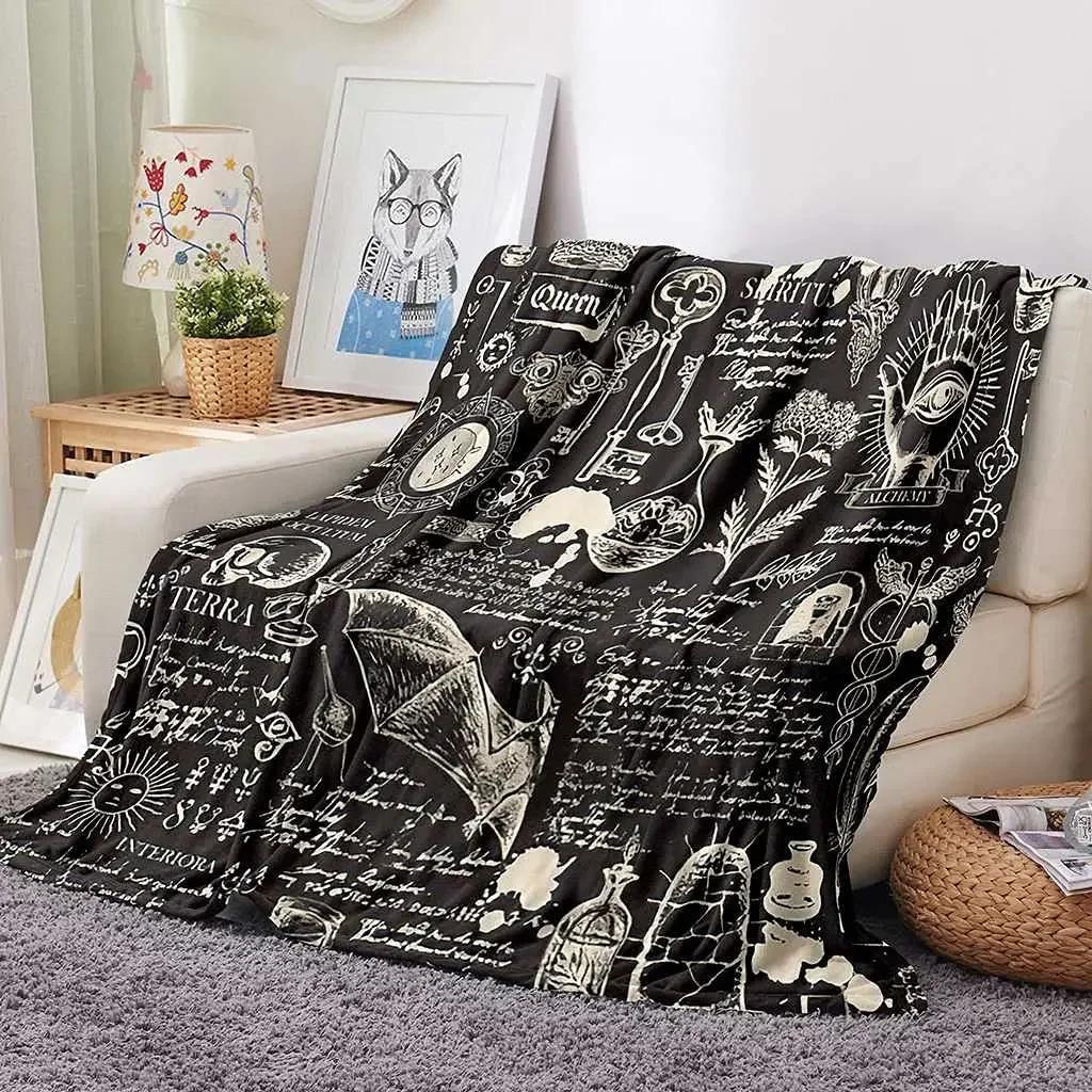 Halloween Hexenhafte Hexe Decke Flanell Überwurfdecke Leicht Weich Gemütlich Sofa Bettdecke für Männer Frauen Teenager Halloween Geschenke