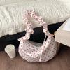Bolso de Tela Fashi Sweet de Lunares para Mujer Gran Capacidad Media Luna Bolsos de Hombro Juveniles Elegantes Bolsos de Mano Casuales Fruncidos
